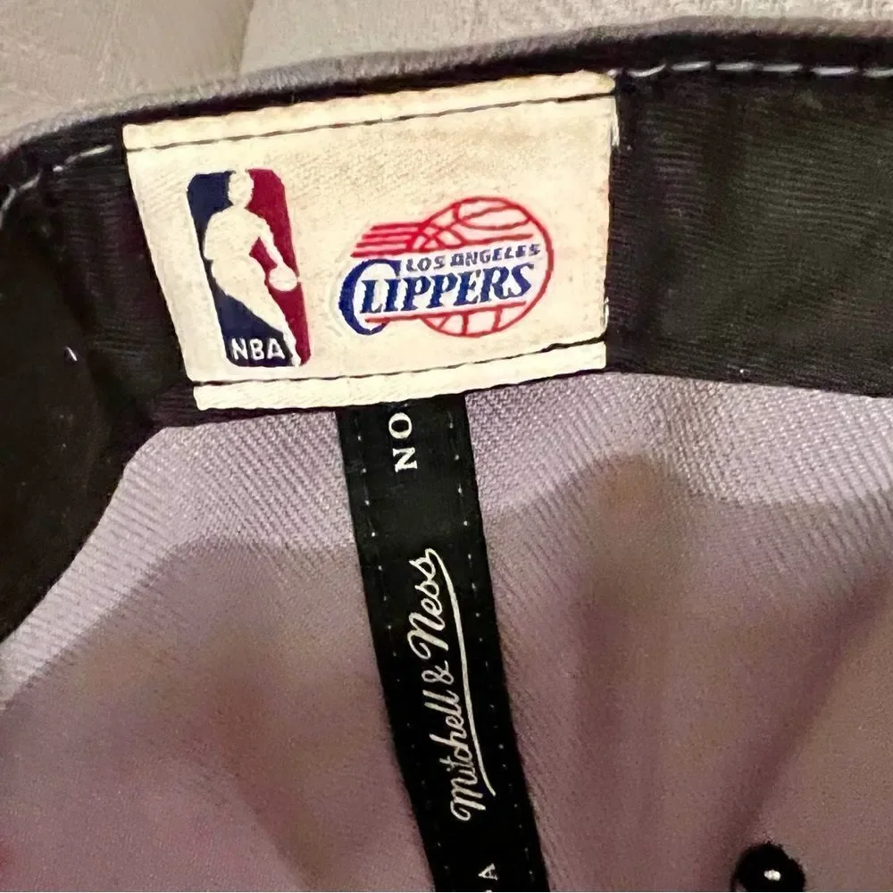 NBA LA Clippers Embroidered Baseball Hat  Hook and Loop Closure Mitchell & Ness